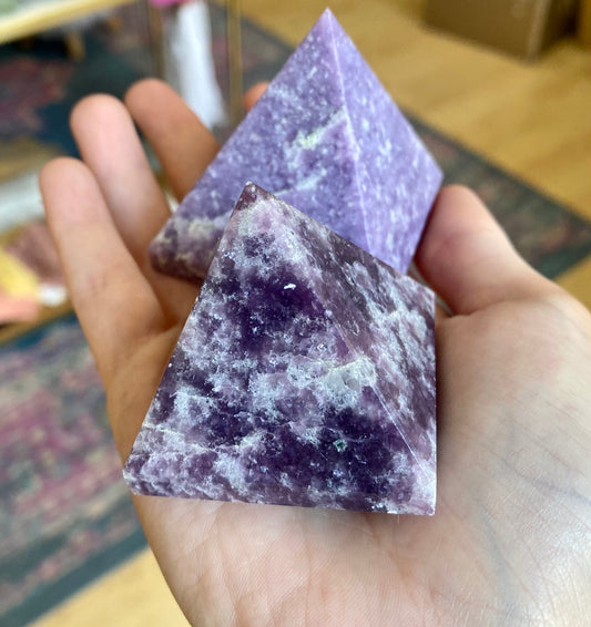 Lepidolite Crystal Pyramid