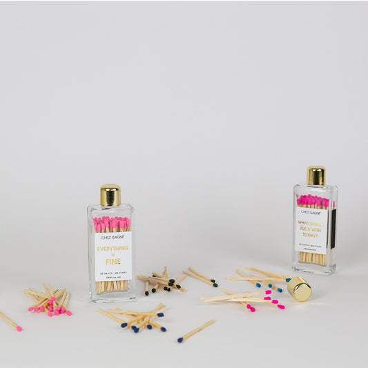 Everything is Fine Glass Bottle Matches