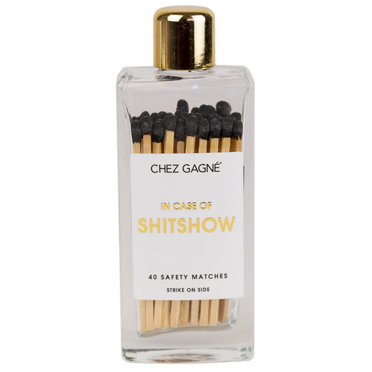 In Case of Shitshow - Glass Bottle Matches