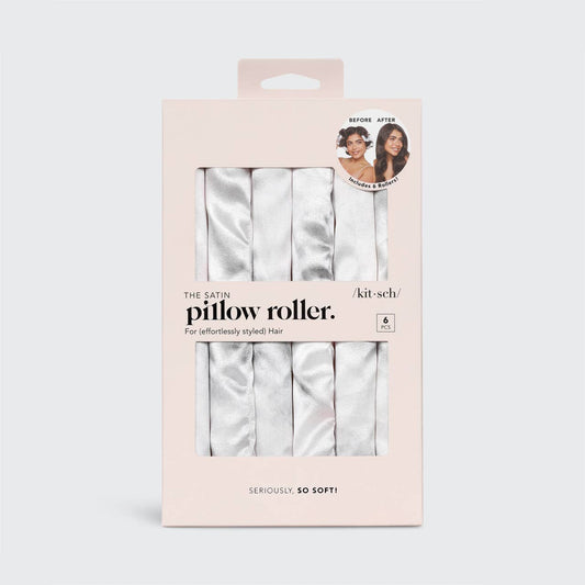 Satin Heatless Pillow Rollers 6pc