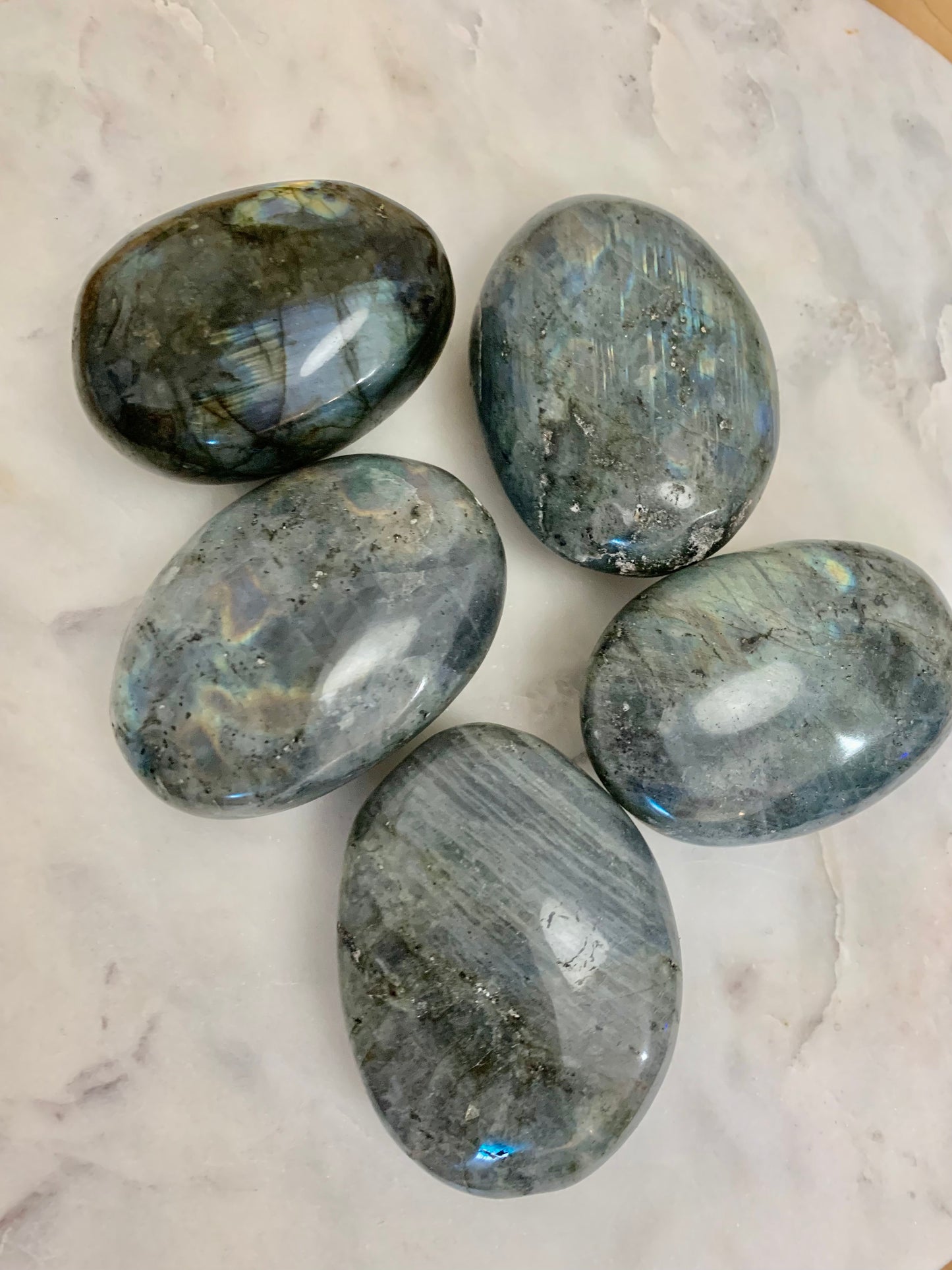 Labradorite Palm Stone Crystals