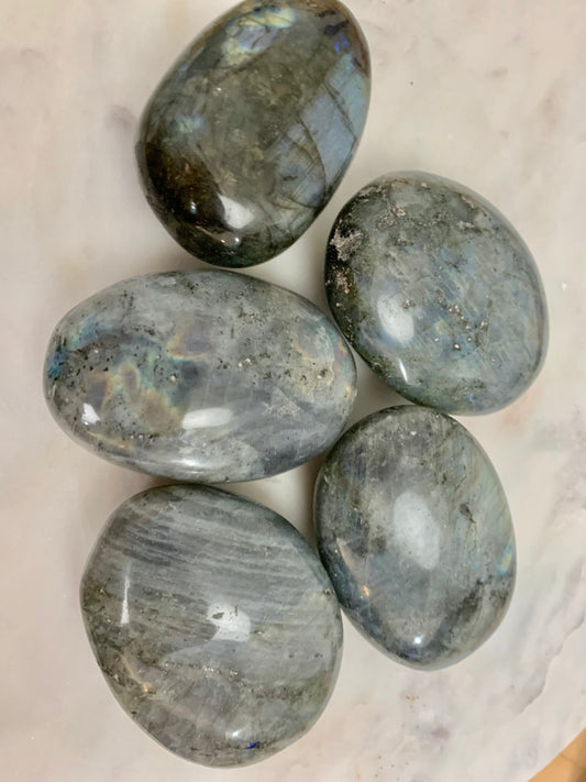 Labradorite Palm Stone Crystals