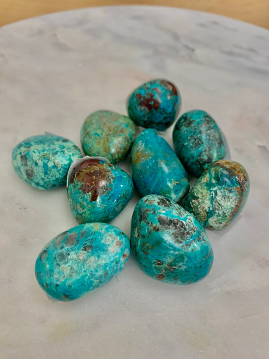 Tumbled Chrysocolla Crystals