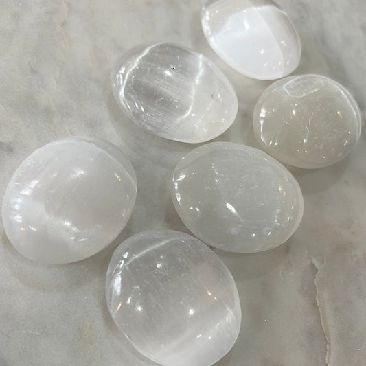 Small Selenite Palm Stone