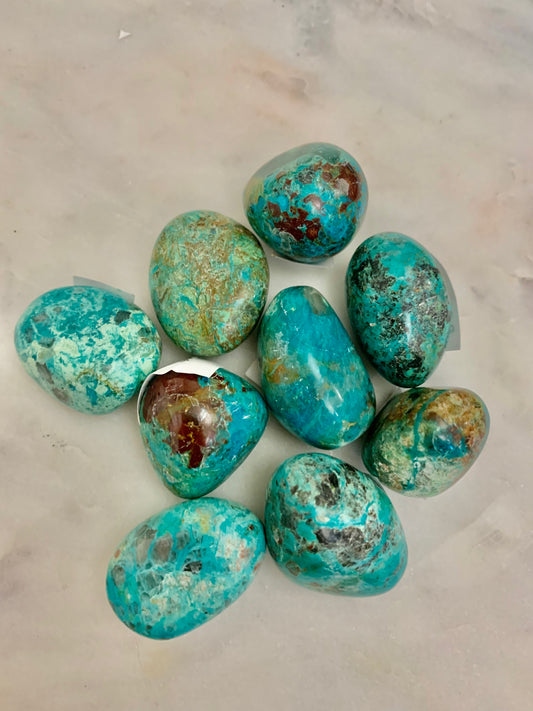 Tumbled Chrysocolla Crystals