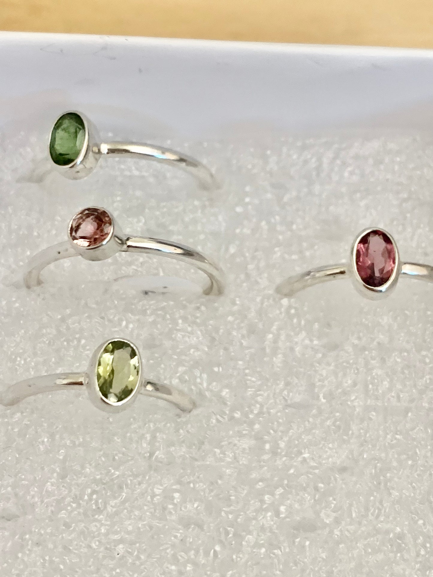 Watermelon Tourmaline Rings