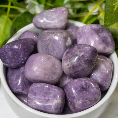 Tumbled Lepidolite Crystals