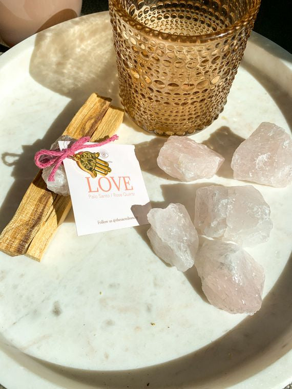 'LOVE' Intention Bundle -  palo santo + rose quartz