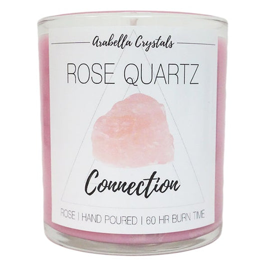 Rose Quartz Crystal Candle Jar